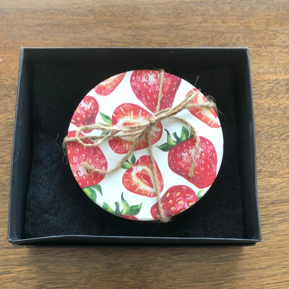 Strawberry Coasters Set of Four